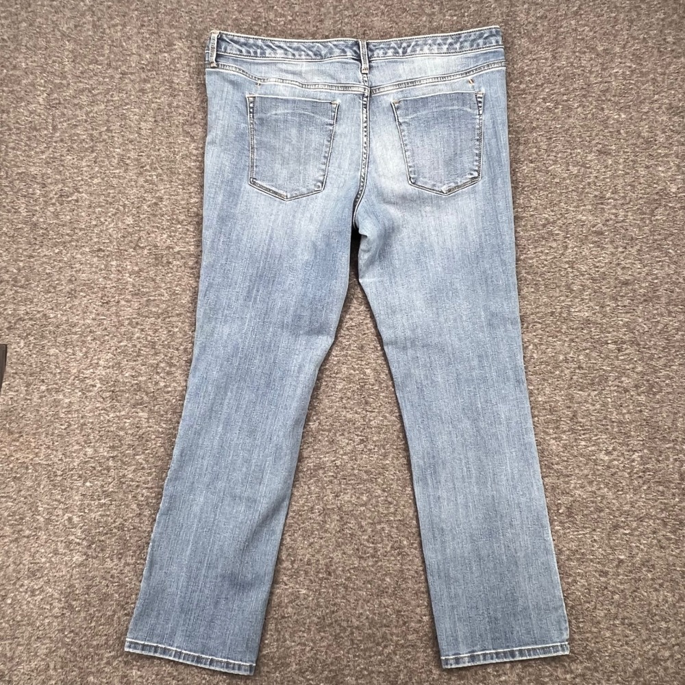 Mossimo Denim Womens Mid Rise Straight Leg Jeans Medium Wash Blue 16 Ankle - Picture 5 of 9